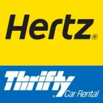 Hertz Thrifty hire cars logo