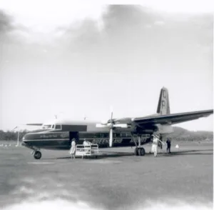 Plane airport opening 1957